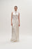 Stacy lace silk wool gown