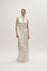 Stacy lace silk wool gown