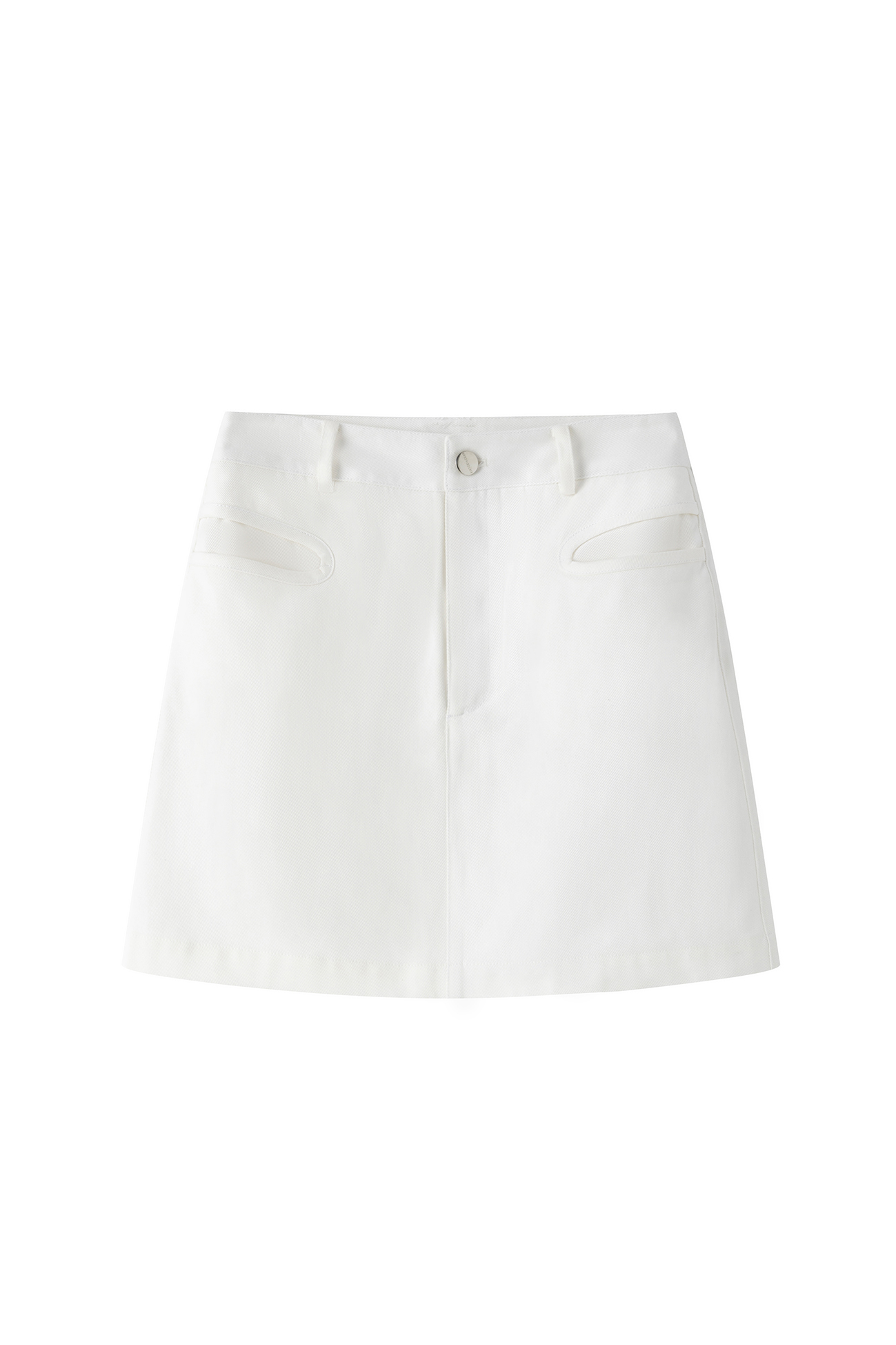 Peona short jeans skirt - White - Viktoria Chan