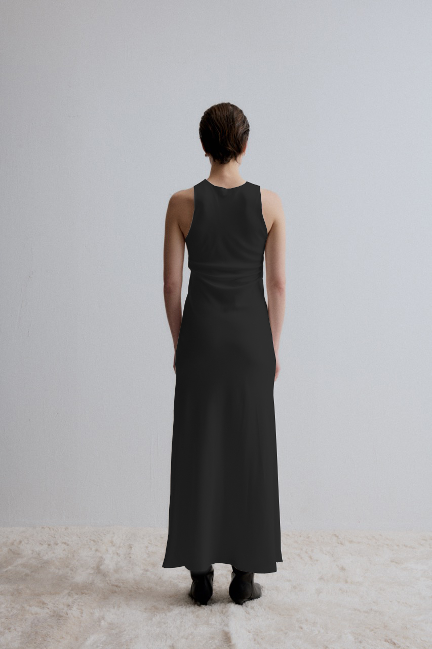 Cedar silk dress black