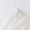 White flared skirt zip closure